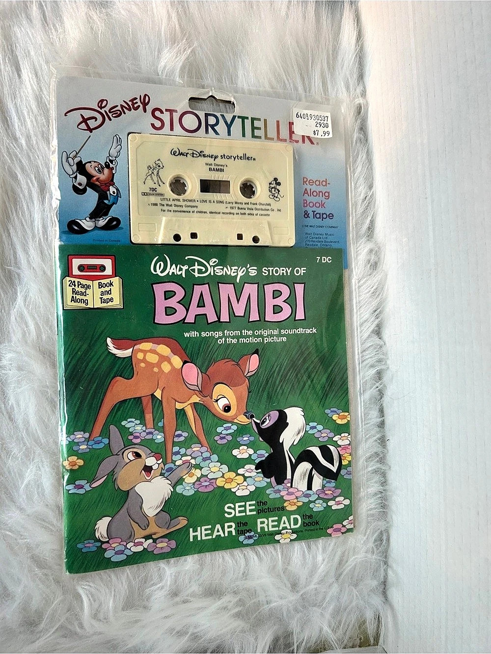Disney Storyteller Bambi Book & Cassette NWT